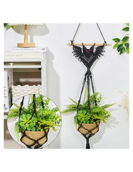 Colgante de Murciélago Gótico Macrame Fcimu 30x99cm Decoración