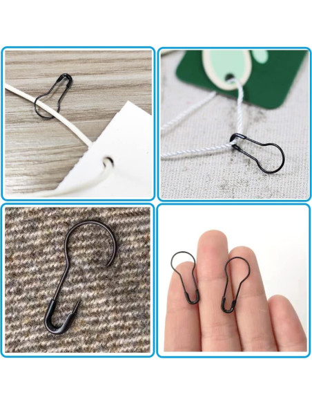 Alfileres de Seguridad de Metal Negro Vivixin 200pcs 21mm