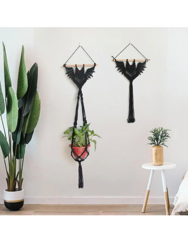 Colgante de Murciélago Gótico Macrame Fcimu 30x99cm Decoración