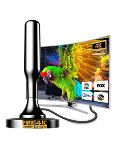 Antena de TV Digital HIDB HD 2025 con Base Magnética 360