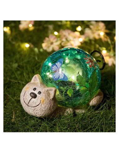 Estatua de Jardín Solar Gato JARDÍN DE SUEÑOS 12.7 cm