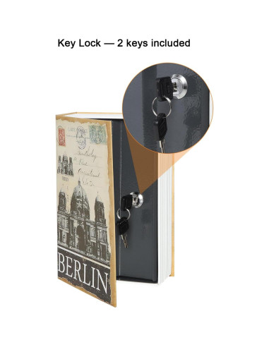 Caja Fuerte Oculta Lovndi de Libro con Cerradura de Llave 24.1x15.7cm