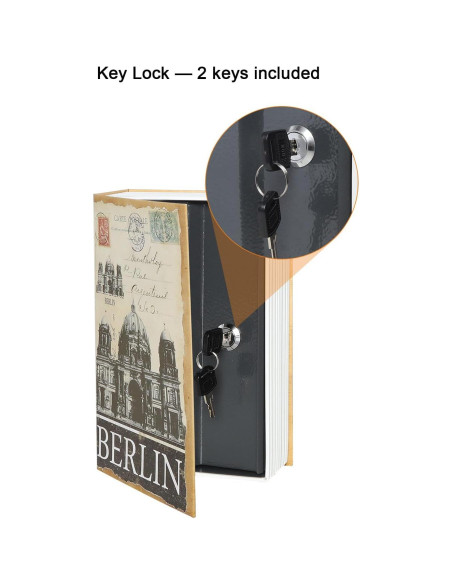 Caja Fuerte Oculta Lovndi de Libro con Cerradura de Llave 24.1x15.7cm