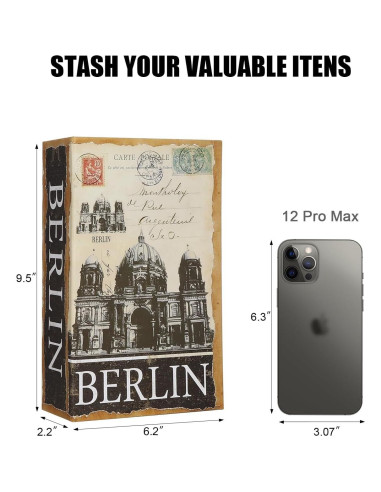 Caja Fuerte Oculta Lovndi de Libro con Cerradura de Llave 24.1x15.7cm