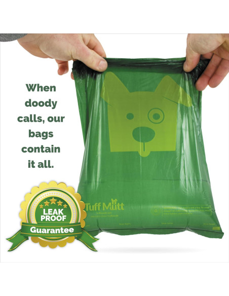Bolsas de Desechos para Perros Tuff Mutt - 9 Rollos de 15 Bolsas