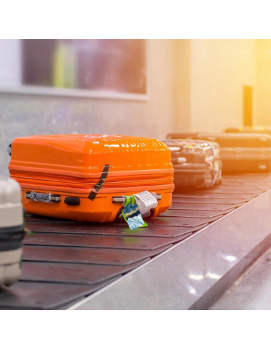 2 Etiquetas de Equipaje EOBKLAX de Cuero Mármol Abstracto