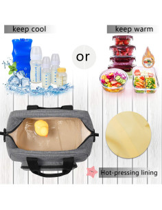 Bolsa de Enfriamiento de Leche Materna LUXJA Gris 6 Botellas 2