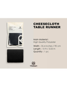 Caminito de Mesa de Queso Vitalizart 304.8x88.9 cm Negro 2