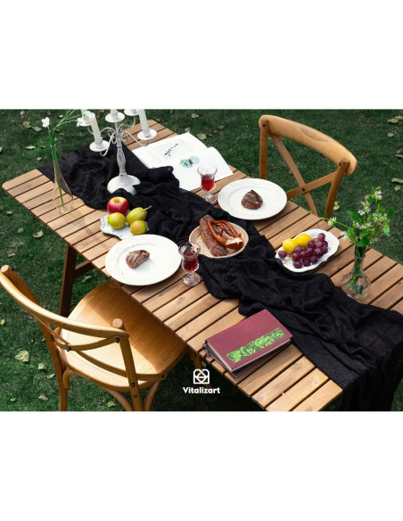 Caminito de Mesa de Queso Vitalizart 304.8x88.9 cm Negro