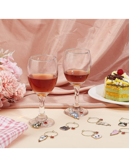 Marcadores de Copas de Vino BENECREAT Gato - 12 Estilos