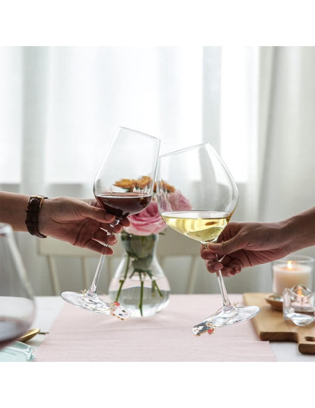 Marcadores de Copas de Vino BENECREAT Gato - 12 Estilos