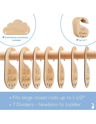Divisores de Armario para Bebés Woodpeckers - Juego de 7