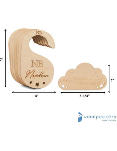 Divisores de Armario para Bebés Woodpeckers - Juego de 7