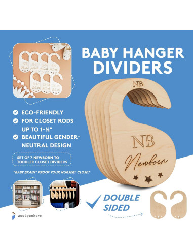 Divisores de Armario para Bebés Woodpeckers - Juego de 7
