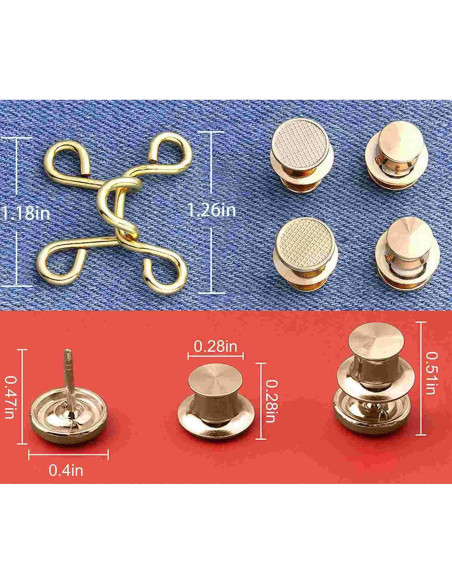 36 Piezas Extensores de Cintura Ajustables Hokoad - Botones de Jean
