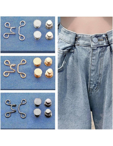 36 Piezas Extensores de Cintura Ajustables Hokoad - Botones de Jean