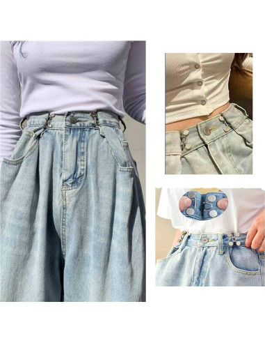 36 Piezas Extensores de Cintura Ajustables Hokoad - Botones de Jean