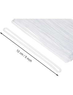 Lazos de Equipaje Mini Skater 12.7 cm 10 Pcs Transparente 2