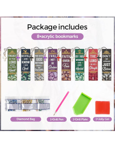 8 Marcadores de Arte de Diamante Clothmile con Borlas DIY 2