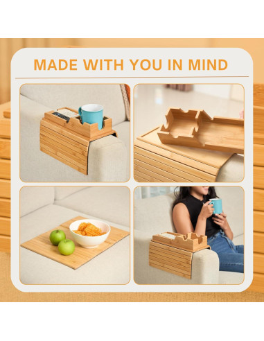 Soporte de Taza para Sillón Callabor - Bandeja de Brazo Plegable