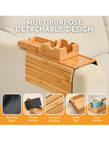 Soporte de Taza para Sillón Callabor - Bandeja de Brazo Plegable