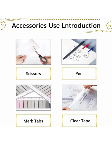 Juego de Suministros de Oficina Musejoy 9 en 1 Negro