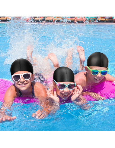 Gorros de Natación Silicona Janmercy 3 Pcs Niños y Adultos