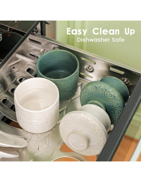 Crock de Mantequilla Cerámica iobiotio Azul con Tapa