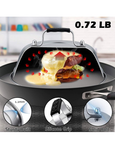 Set de Accesorios de Parrilla Leonyo: 2 Tapas y Prensa de Hierro Fundido