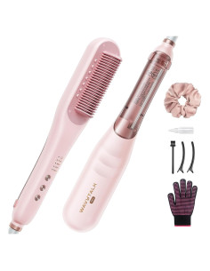 Cepillo Alisador de Cabello Wavytalk Pro Steam 3 en 1 Rosa