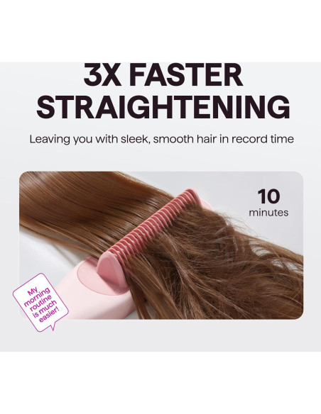 Cepillo Alisador de Cabello Wavytalk Pro Steam 3 en 1 Rosa