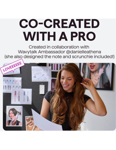 Cepillo Alisador de Cabello Wavytalk Pro Steam 3 en 1 Rosa