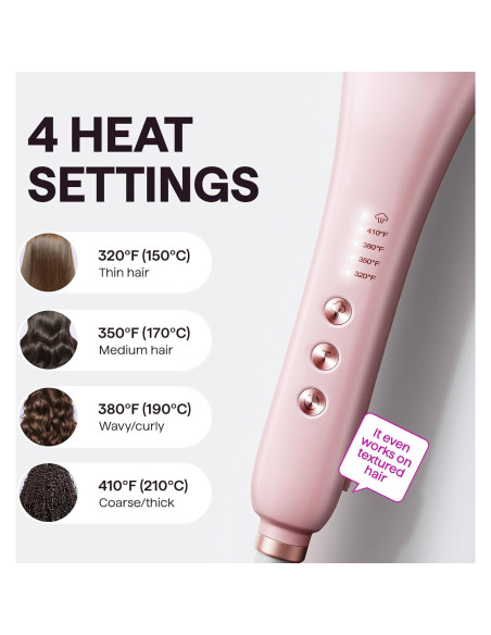 Cepillo Alisador de Cabello Wavytalk Pro Steam 3 en 1 Rosa