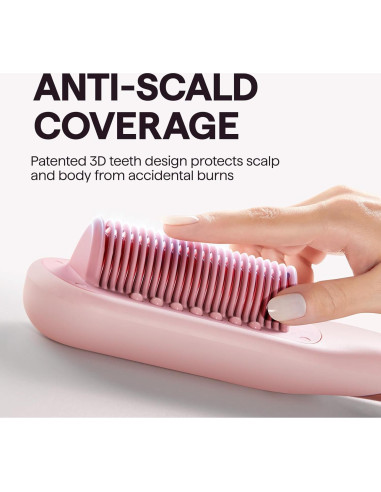 Cepillo Alisador de Cabello Wavytalk Pro Steam 3 en 1 Rosa