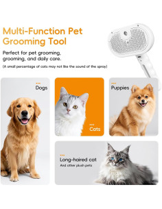 Cepillo de Vapor para Mascotas Jiazhichun con Spray y Autolimpieza 2