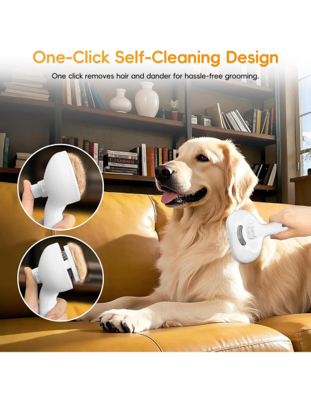 Cepillo de Vapor para Mascotas Jiazhichun con Spray y Autolimpieza