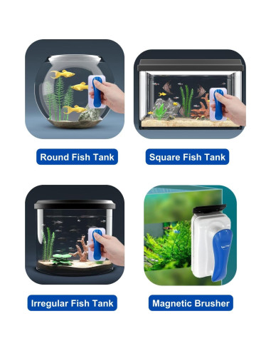 Limpiador Magnético de Algas ELEBOX para Acuarios de Vidrio - Tamaño S