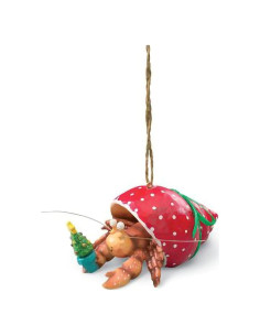 Adorno Navideño Cangrejo Ermitaño Cape Shore 7.62 cm Resina