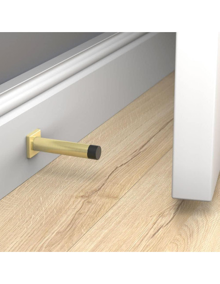 Parada de Puerta Reed National Hardware N830-528 7.62 cm Oro Cepillado