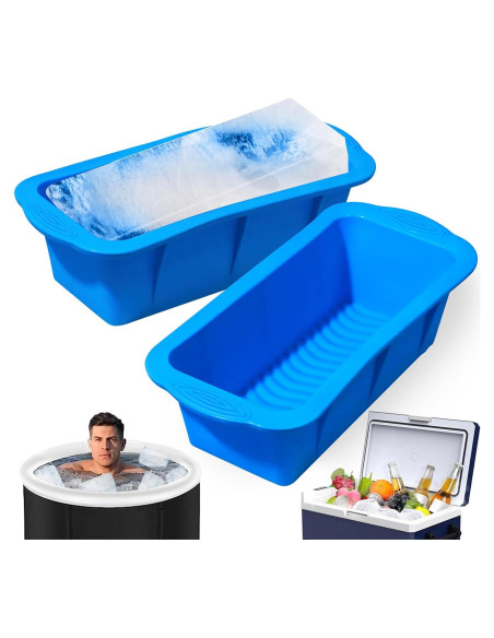 Molde de Hielo Extra Grande Vidotim 2PCS Silicona Reutilizable