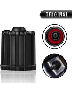 Paquete de 8 Tapas de Válvula de Neumático TPMSCENTER Negro 2