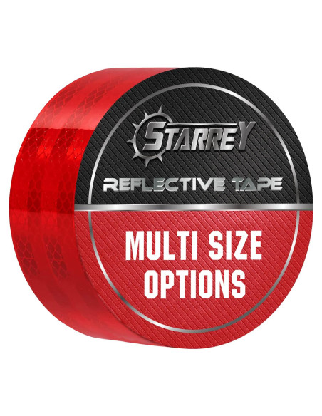 Cinta Reflectante de Seguridad 2.54 cm x 4.57 m Roja DOT-C2