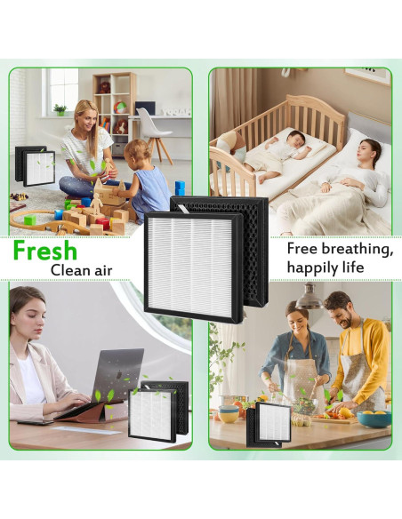 Filtro de Reemplazo AH300 H13 para Purificadores Boneco - 2 Paquetes