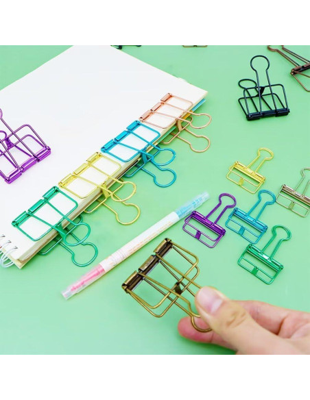 16 Clips de Alambre Metálico Multicolor SEEK RARE M