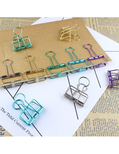 16 Clips de Alambre Metálico Multicolor SEEK RARE M