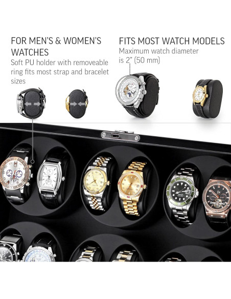 Enrollador de Relojes Automáticos Leader JDS120.2 - 12 Espacios