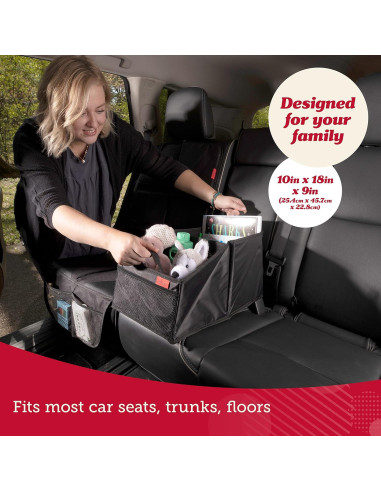 Organizador de Asiento Trasero Lusso Gear - Oxford Negro - 9 Compartimentos