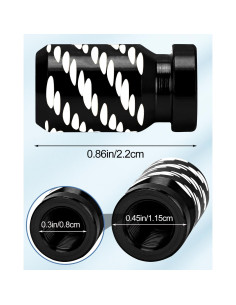 4 Tapas de Válvula de Neumático Whtawtaw GM-4 Aluminio Negro 2