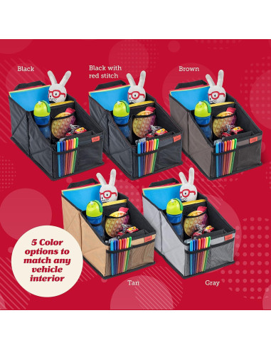 Organizador de Asiento Trasero Lusso Gear - Oxford Negro - 9 Compartimentos