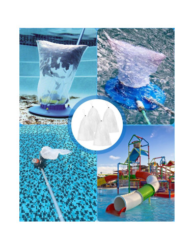 4 Bolsas de Filtro de Malla Fina Sshou-Store 21x31cm para Piscina